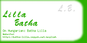 lilla batha business card
